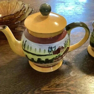 Vintage Douce Provence Teapot&Cup Romancing Provence Collections, Hand Painted